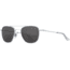 AO Original Pilot Sunglasses, Silver Frame, 55 mm Gray SkyMaster Glass Lenses, Standard Temple, Polarized, 738921549963