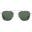 AO Original Pilot 4 Sunglasses, Matte Silver Frame, Green Nylon Lens, 57-20-145, OP-457STSMGNN