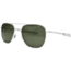 Open Box, Dealer Demo, AO Original Pilot Sunglasses, Bayonet, Silver Frame, Green Glass Lenses, 57mm, 32207