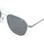 AO Original Pilot Sunglasses, Bayonet, Matte Chrome Frame, CC Gray Poly Lens, Polarized, 55mm, 30196