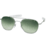 AO Original Pilot Sunglasses, Bayonet, Matte Chrome Frame, Polycarbonate Gradient Green Lens, 57mm, 30211