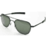 AO Original Pilot Sunglasses, Bayonet, Black Frame, Green Glass Lenses, 52mm, 32210