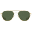 AO Original Pilot Sunglasses, Gold Frame, 55 mm Calobar Green SkyMaster Glass Lenses, Bayonet Temple, Polarized, 738921549451