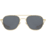 AO Original Pilot Sunglasses, Gold Frame, 52 mm True Color Gray AOLite Nylon Lenses, Bayonet Temple, Polarized, OP-152BTCLGYN-P