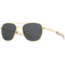 AO Original Pilot Sunglasses, Gold Frame, 57 mm True Color Gray SkyMaster Glass Lenses, Bayonet Temple,OP-157BTCLGYG