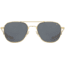 AO Original Pilot Sunglasses, Gold Frame, 55 mm True Color Gray SkyMaster Glass Lenses, Bayonet Temple, Polarized, 738921549499