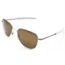 AO Original Pilot Sunglasses, Bayonet, Matte Chrome Frame, Brown Glass Lens, Polarized, 52mm, 32177