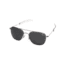 AO Original Pilot Sunglasses, Bayonet, Matte Chrome Frame, True Color Gray Glass Lens, 57mm, 30138