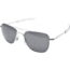 AO Original Pilot Sunglasses, Bayonet, Silver Frame, CC Gray Poly Lens, 55mm, 30182