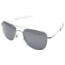 Open Box, Dealer Demo, AO Original Pilot Sunglasses, Bayonet, Silver Frame, True Color Gray Glass Lens, Polarized, 55mm, 32124