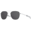 AO Original Pilot Sunglasses, Silver Frame, 57 mm True Color Gray SkyMaster Glass Lenses, Bayonet Temple,OP-257BTCLGYG