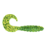Apex Tackle Curly Tail Soft Bait, 10, 1in, Chartreuse/Blue Flake, AP-CT1-75