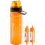 USED Aquamira WaterBasics Series II RED Line Filtered Water Bottle w/ 2 Filters, Orange, 67268, EDEMO2