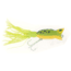 Arbogast Hula Popper Topwater Popper, 2in, 3/8 oz, Floating, Frog Yellow Belly, G760-07