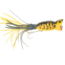 Arbogast Hula Popper Topwater Popper, 2in, 3/8 oz, Floating, Yellow Coachdog, G760-11