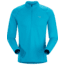 Accelerator Long Sleeve Zip Neck Shirt - Mens-Riptide-Large
