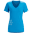 Arc'teryx Snowside V-Neck Short Sleeve T-Shirt - Women's-Antilles Blue-Medium