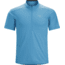 Arc'teryx Velox Zip Neck Short Sleeve Shirt - Men's -Adriatic Blue-X-Large