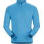 Accelerator Long Sleeve Zip Neck Shirt - Mens-Adriatic Blue-Small