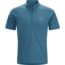 Accelerator Zip Neck Short Sleeve - Mens-Legion Blue-Small