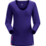 Arcteryx Maple V-Neck Long Sleeve T-Shirt - Womens-Azulene-Large