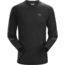 Arcteryx Motus Crew Neck with Long Sleeve - Mens, Black, Large, 374199