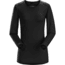 Arcteryx Phase SL Crew Top with Long Sleeve - Womens, Black, Large, 270945