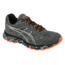 Asics Gel-Scram 2 Trail Running Shoe - Mens-Gunmetal/Silver/Orange-Medium-10 US
