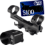 ATN 1,000 yard Auxiliary Ballistic Laser Rangefinder & ATN Scope Mounting System Quick Detach 1-PC Base & Ring Combo & 100 OpticsPlanet.com Email Gift Certificate