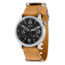 AVI-8 Flyboy Watch Japan Automatic 2 Hands with 24 hours and Small Second, Black/Tan, AV-4048-01
