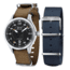 AVI-8 Hawker Hurricane Limited Edition Battle of Britain Watch Set Automatic Japan 3 Hands with Date, Black/Brown/Blue AV-4046-01