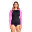 Body Glove Basic Long Sleeve Raglan Fitted Rash Guard - Black/Pink 89FD3CC1, M, Black/Pink, 16716W-BLKPNK-M