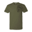 Bakcou Offset Shield Tee Shirt, Army Green, Small, 9501584273947