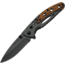 Baladeo Carson Folder, 3.5in Gray Titanium Coated 420 SS Drop Point, Pocket Clip, Thumb Stud, Zebra Wood And Gray Titanium Coated SS Handles, ECO206