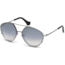 Balenciaga BA0085 Sunglasses - Shiny Light Ruthenium Frame Color, Smoke Mirror Lens Color
