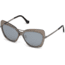 Balenciaga BA0087 Sunglasses - Shiny Gumetal Frame Color, Smoke Mirror Lens Color
