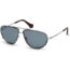 Balenciaga BA0097 Sunglasses - Shiny Palladium Frame Color, Blue Lens Color