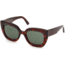 Balenciaga BA0130 Sunglasses - Red Havana Frame Color, Green Lens Color