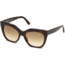 Balenciaga BA0132 Sunglasses - Dark Havana Frame Color, Gradient Brown Lens Color