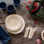 Bambu All Occasion Veneerware Bamboo Compostable Plates. 7in Round. Package of 8, Natural, 7in, 060100