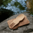 Bambu Bamboo Spork &amp; Cork Pouch, Natural, Natural, 4in x 2 1/4in, 131000