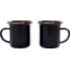 Barebones Enamel Espresso Cup Set, Charcoal, CKW-344