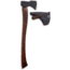 Barebones Felling Axe, 23.5in Overall, 1055HC Steel, 6.25in Black Coated Axe Head w/ 3.75in Cutting Edge, Brown Hickory Handle, HMS-2103