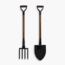 Barebones Spading Fork &amp; Folding Shovel Set, BND-1419