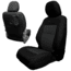 Bartact 2020-21 Toyota Tacoma Electric Driver/ Manual Passenger Mil-Spec Tactical Front Seat Covers, Pair, Black/Graphite, TTAC2020FPBB