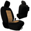 Bartact Front Seat Covers for a 2019 plus Jeep Gladiator, Black/Khaki, JTTC2019FPBK