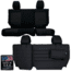 Bartact Jeep Seat Covers Rear Bench 2011-2012 Wrangler JK 2 Door Tactical Series, Black/Black, JKSC1112R2BB