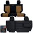 Bartact Jeep Seat Covers Rear Bench 13-18 Wrangler JK 2 Door Tactical Series, Black/Black, JKSC2013R2BB