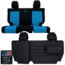 Bartact Jeep Seat Covers Rear Bench 2011-2012 Wrangler JK 2 Door Tactical Series, Black/Blue, JKSC1112R2BU
