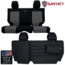 Bartact Jeep Seat Covers Rear Bench 2011-2012 Wrangler JK 2 Door Tactical Series, Black/Graphite, JKSC1112R2BG